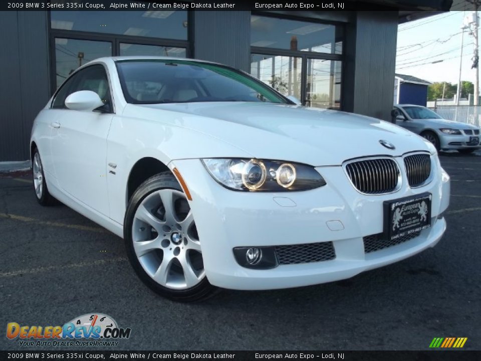 2009 BMW 3 Series 335xi Coupe Alpine White / Cream Beige Dakota Leather Photo #2