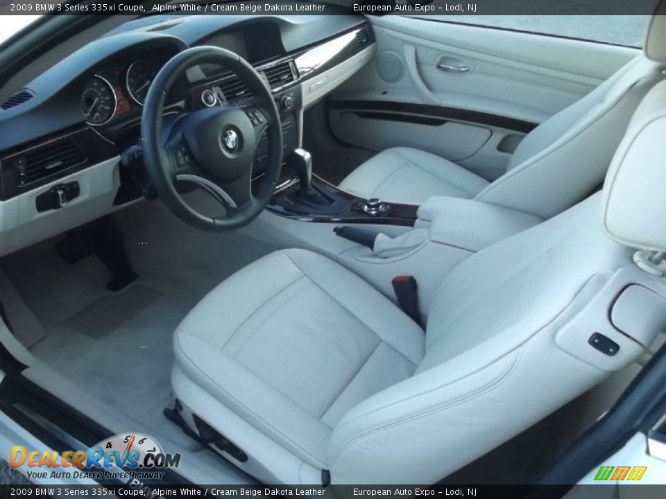 2009 BMW 3 Series 335xi Coupe Alpine White / Cream Beige Dakota Leather Photo #7