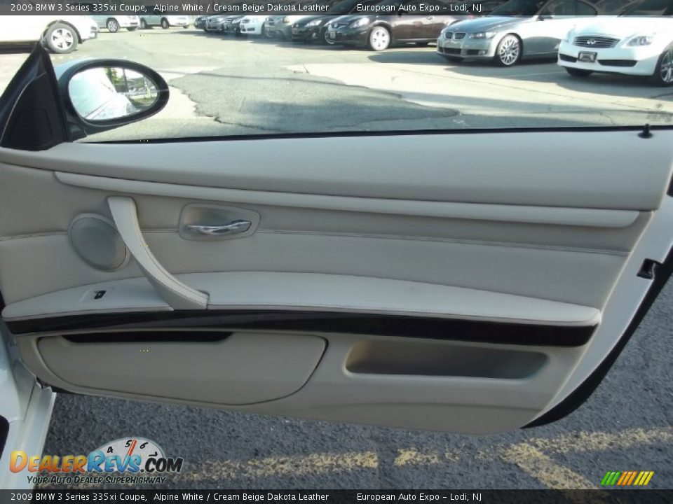 2009 BMW 3 Series 335xi Coupe Alpine White / Cream Beige Dakota Leather Photo #13