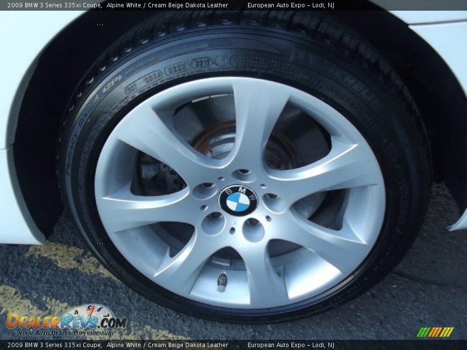 2009 BMW 3 Series 335xi Coupe Alpine White / Cream Beige Dakota Leather Photo #33