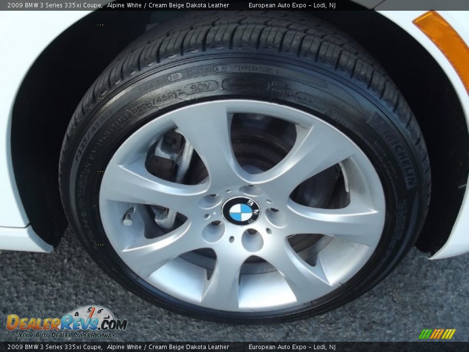2009 BMW 3 Series 335xi Coupe Alpine White / Cream Beige Dakota Leather Photo #35