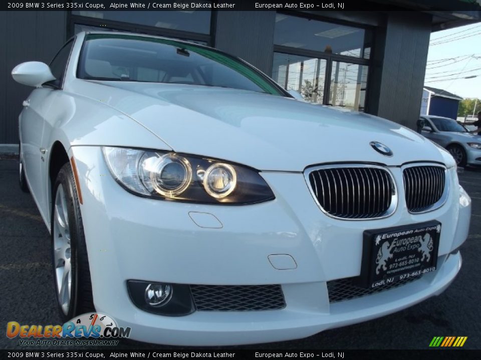 2009 BMW 3 Series 335xi Coupe Alpine White / Cream Beige Dakota Leather Photo #36