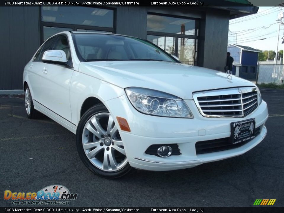 2008 Mercedes-Benz C 300 4Matic Luxury Arctic White / Savanna/Cashmere Photo #2