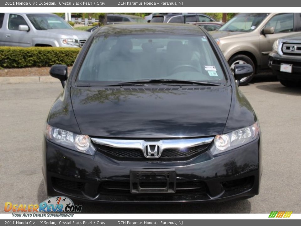 2011 Honda Civic LX Sedan Crystal Black Pearl / Gray Photo #2