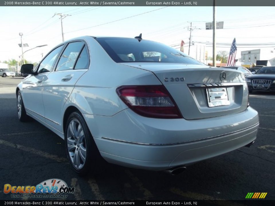 2008 Mercedes-Benz C 300 4Matic Luxury Arctic White / Savanna/Cashmere Photo #4