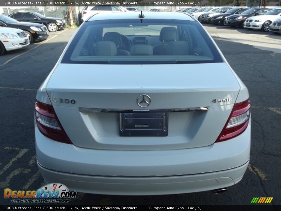 2008 Mercedes-Benz C 300 4Matic Luxury Arctic White / Savanna/Cashmere Photo #5