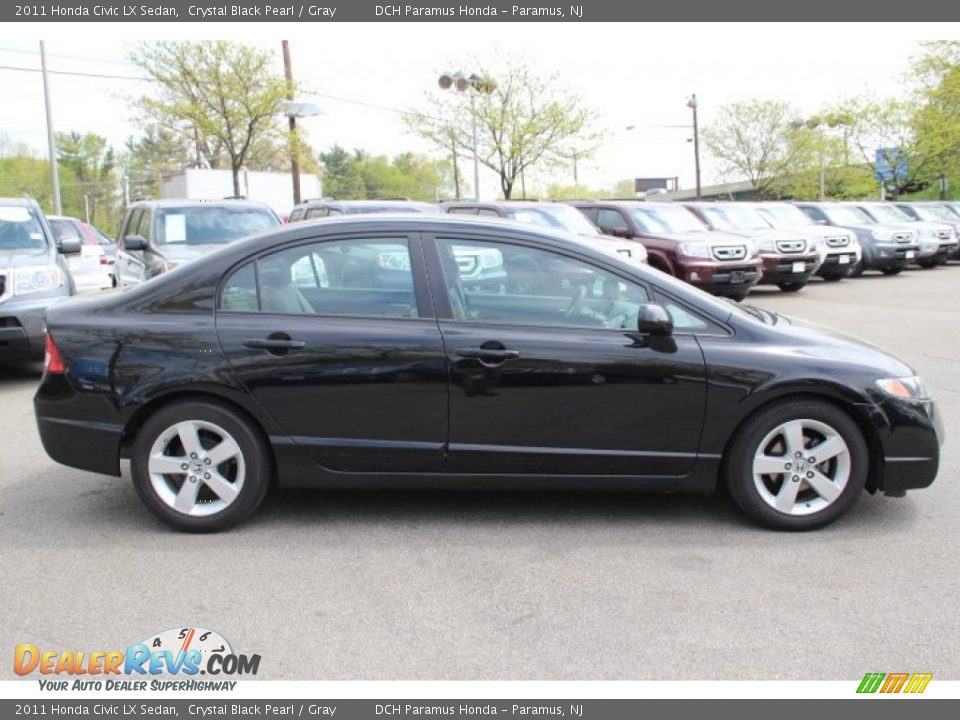 2011 Honda Civic LX Sedan Crystal Black Pearl / Gray Photo #4