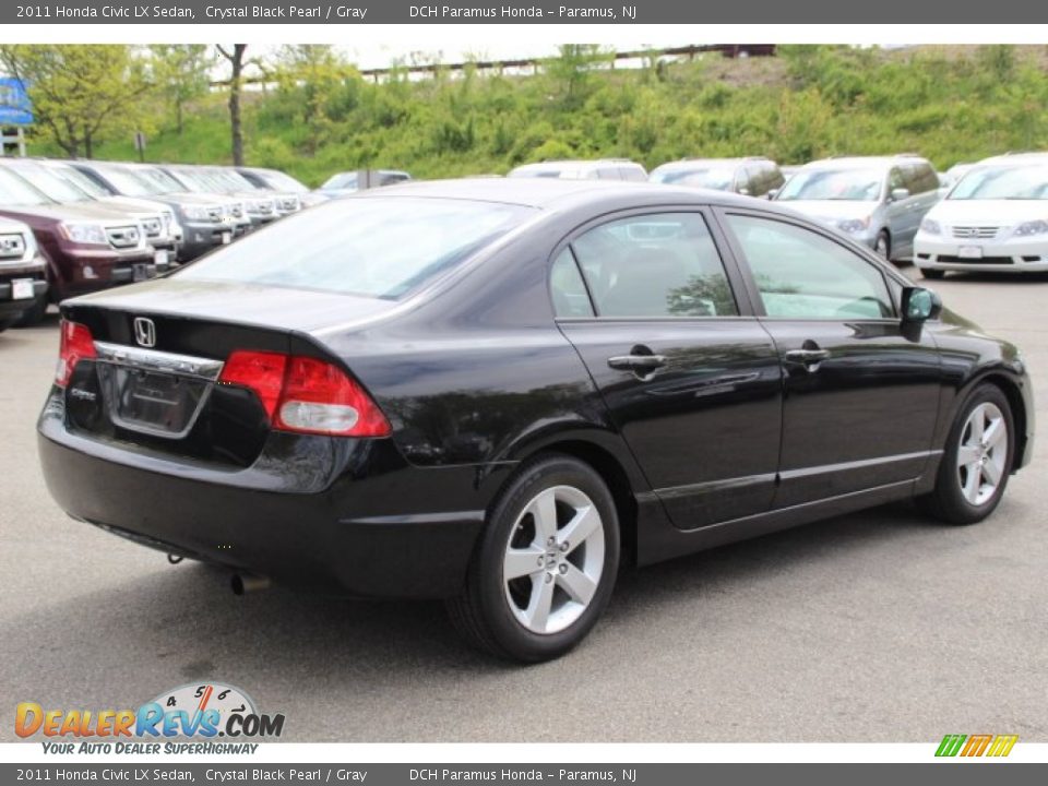 2011 Honda Civic LX Sedan Crystal Black Pearl / Gray Photo #5