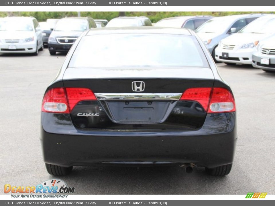 2011 Honda Civic LX Sedan Crystal Black Pearl / Gray Photo #6