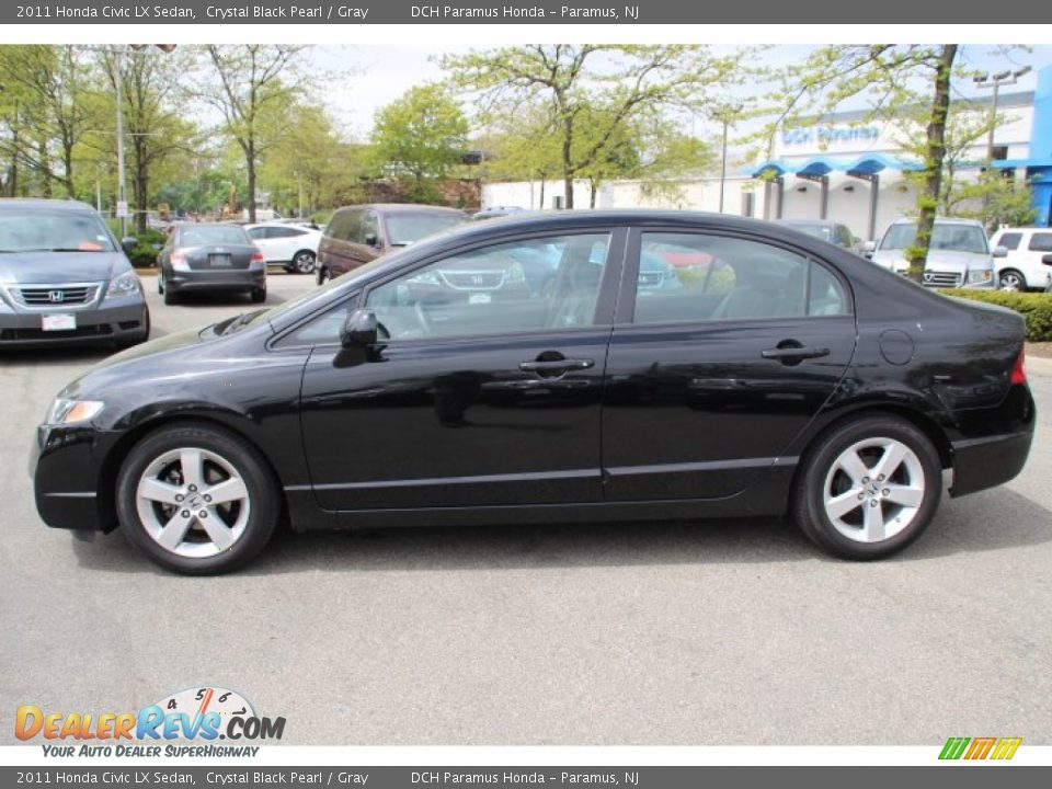 2011 Honda Civic LX Sedan Crystal Black Pearl / Gray Photo #8