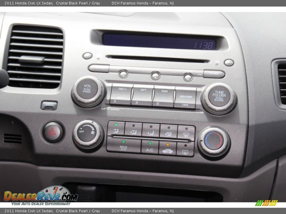 2011 Honda Civic LX Sedan Crystal Black Pearl / Gray Photo #13