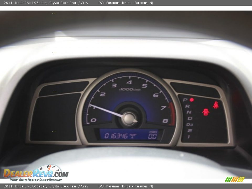 2011 Honda Civic LX Sedan Crystal Black Pearl / Gray Photo #16