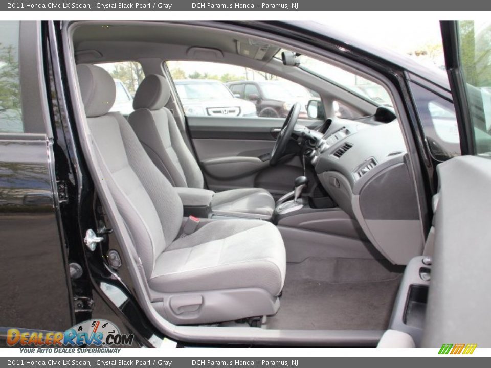 2011 Honda Civic LX Sedan Crystal Black Pearl / Gray Photo #22