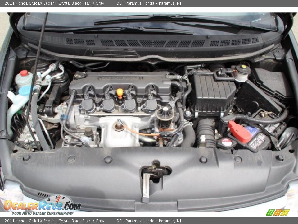2011 Honda Civic LX Sedan Crystal Black Pearl / Gray Photo #23