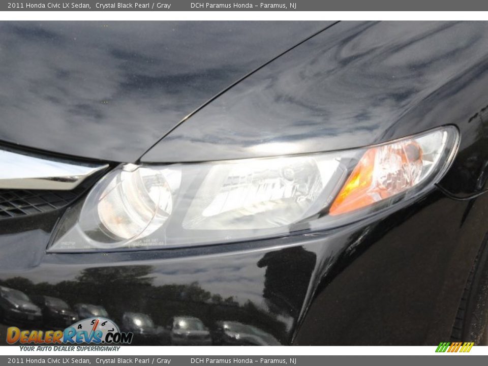 2011 Honda Civic LX Sedan Crystal Black Pearl / Gray Photo #24