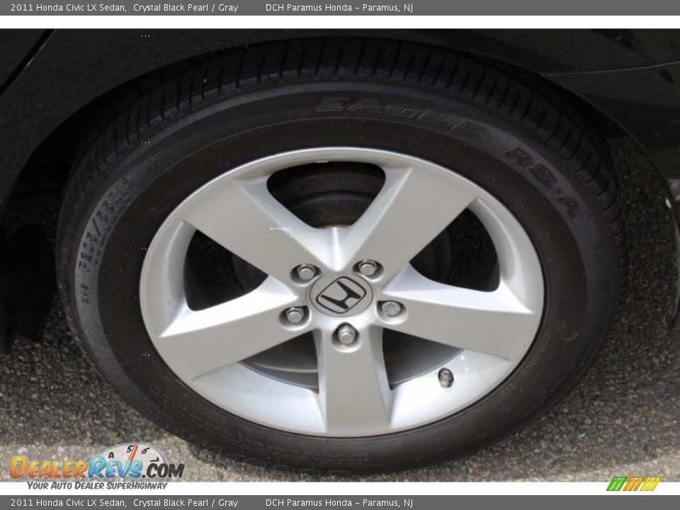 2011 Honda Civic LX Sedan Crystal Black Pearl / Gray Photo #25
