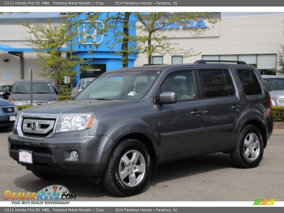 2011 Honda Pilot EX 4WD Polished Metal Metallic / Gray Photo #1