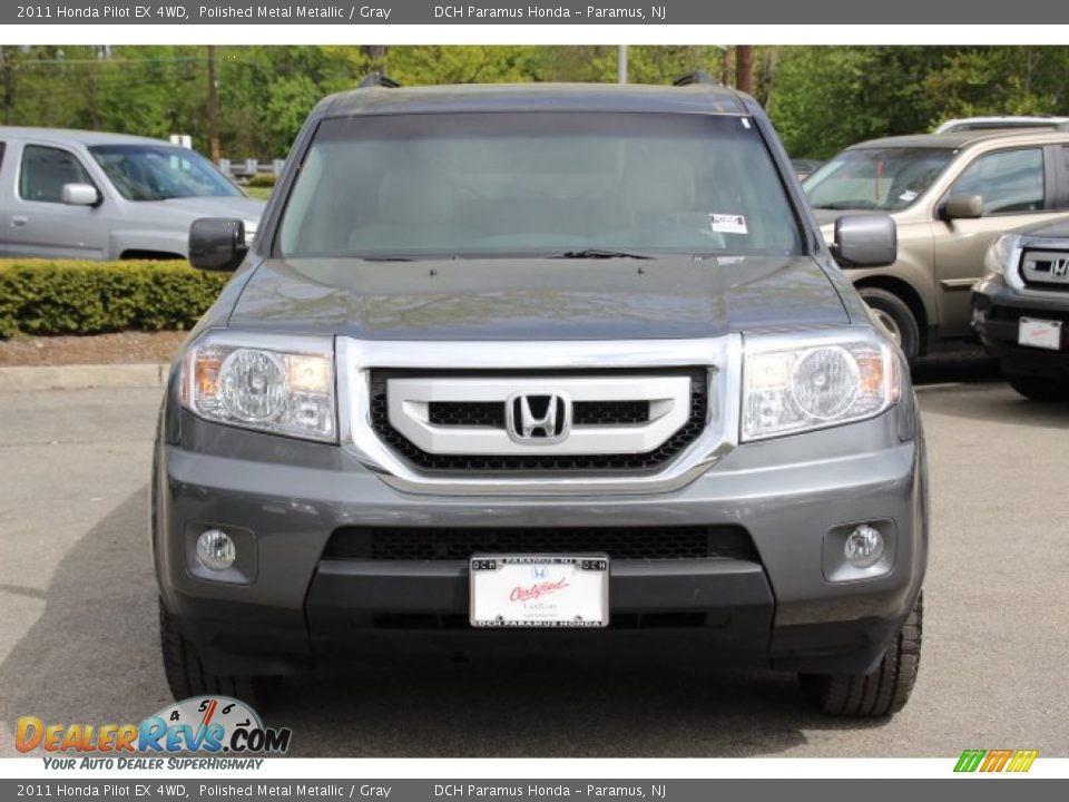 2011 Honda Pilot EX 4WD Polished Metal Metallic / Gray Photo #2