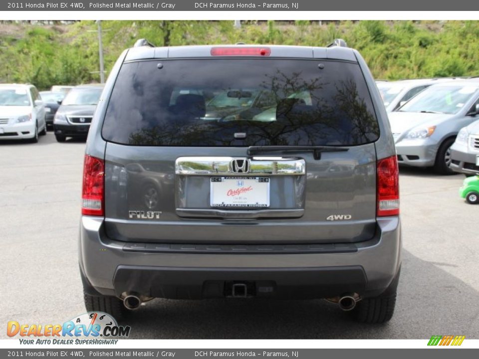 2011 Honda Pilot EX 4WD Polished Metal Metallic / Gray Photo #6