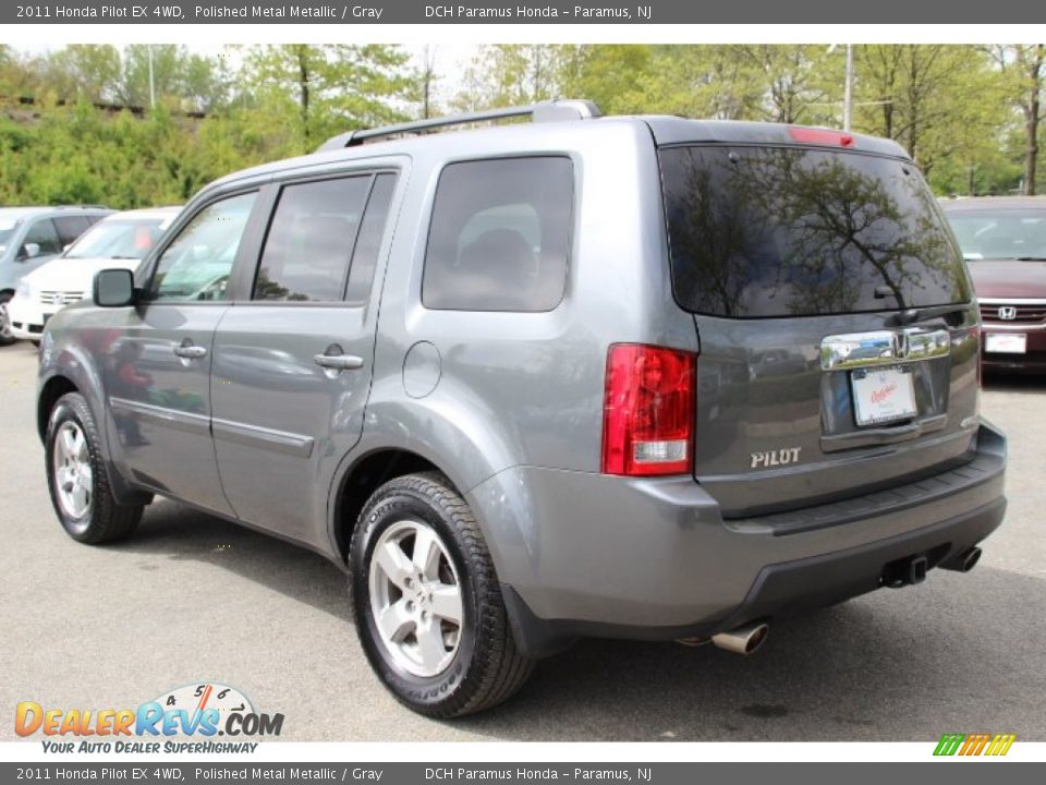 2011 Honda Pilot EX 4WD Polished Metal Metallic / Gray Photo #7