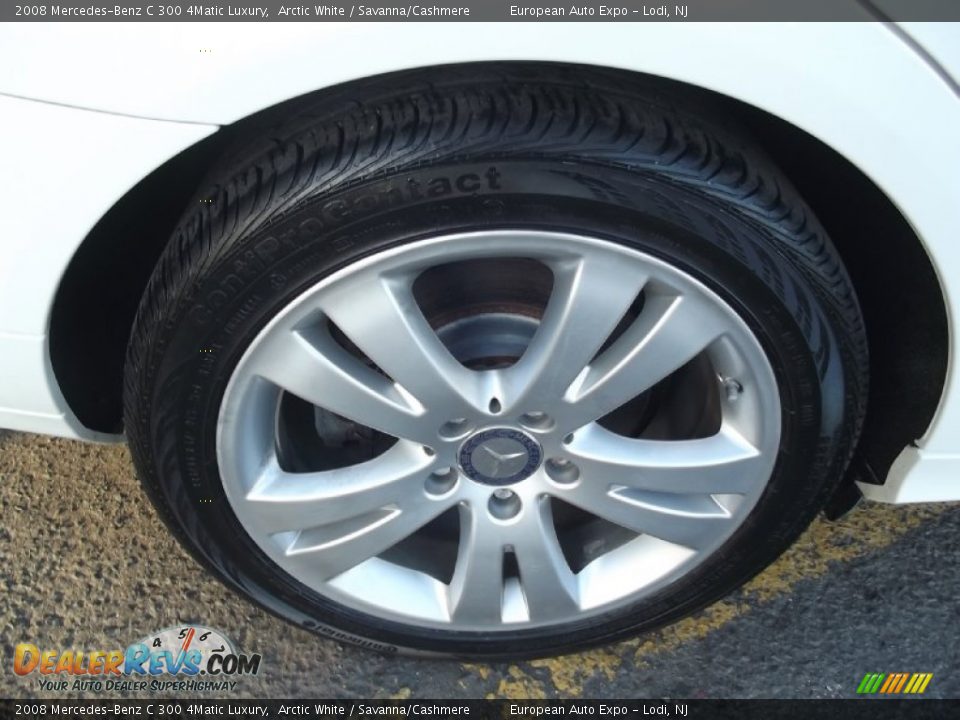 2008 Mercedes-Benz C 300 4Matic Luxury Arctic White / Savanna/Cashmere Photo #36