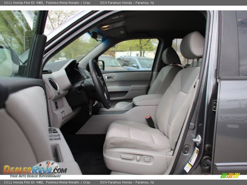 2011 Honda Pilot EX 4WD Polished Metal Metallic / Gray Photo #11