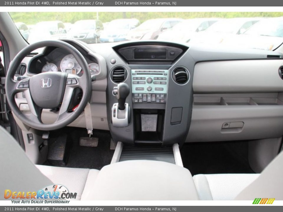 2011 Honda Pilot EX 4WD Polished Metal Metallic / Gray Photo #12