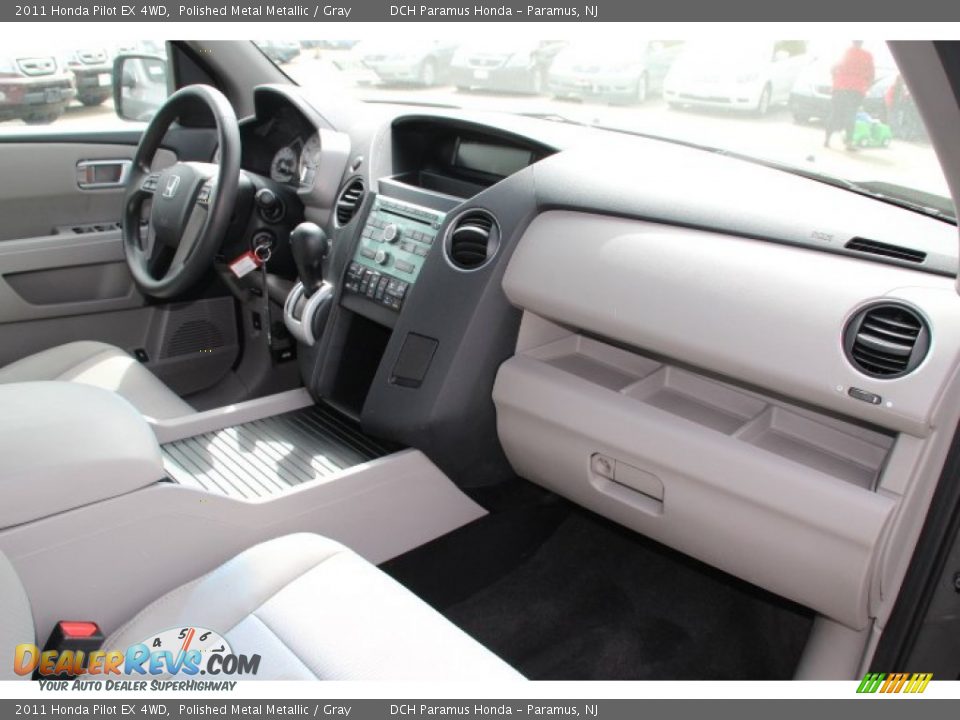 2011 Honda Pilot EX 4WD Polished Metal Metallic / Gray Photo #22