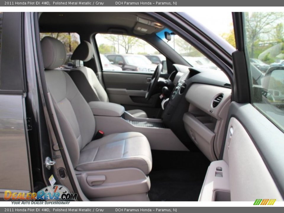 2011 Honda Pilot EX 4WD Polished Metal Metallic / Gray Photo #23