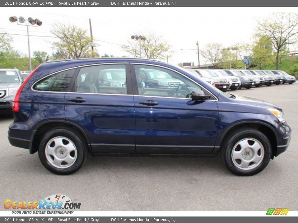 2011 Honda CR-V LX 4WD Royal Blue Pearl / Gray Photo #4