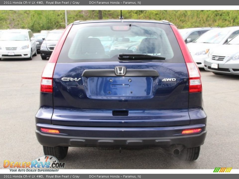 2011 Honda CR-V LX 4WD Royal Blue Pearl / Gray Photo #6