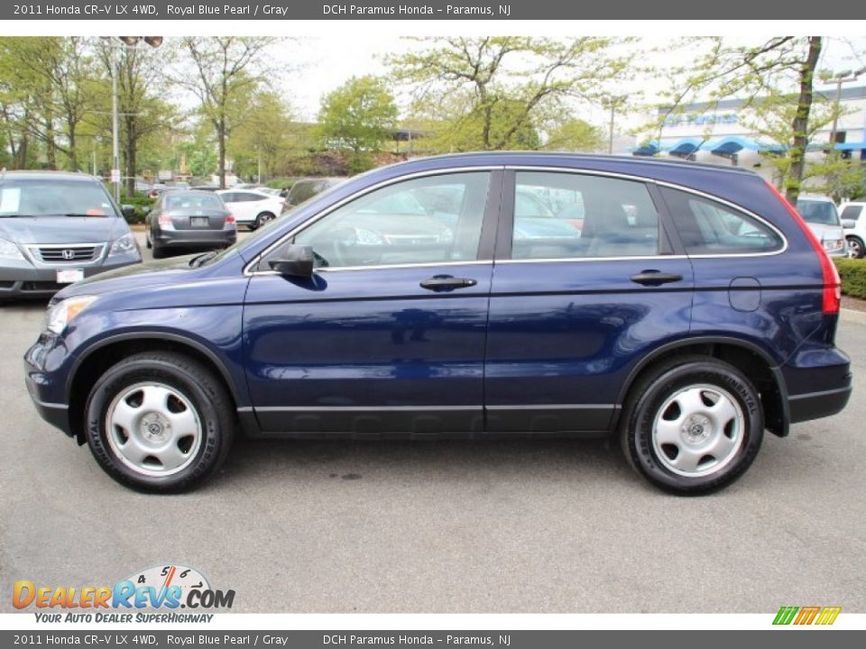 2011 Honda CR-V LX 4WD Royal Blue Pearl / Gray Photo #8