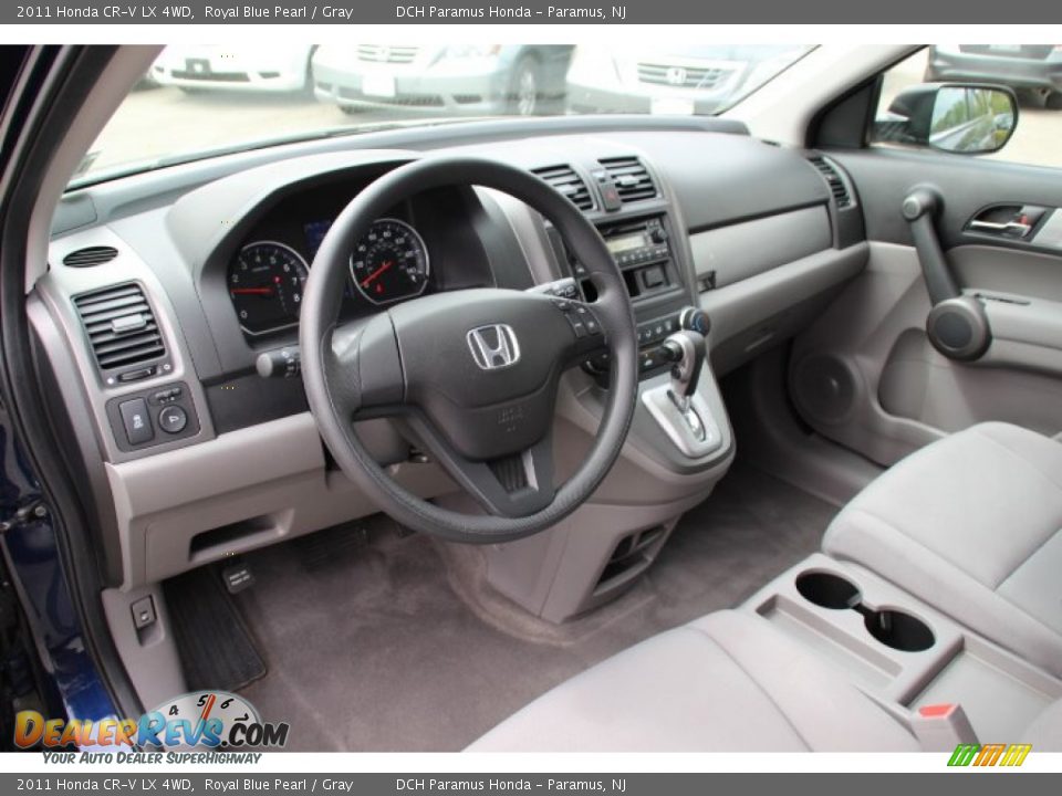 2011 Honda CR-V LX 4WD Royal Blue Pearl / Gray Photo #10