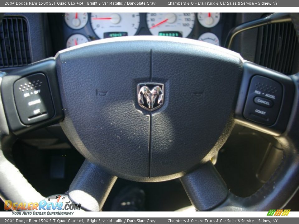 2004 Dodge Ram 1500 SLT Quad Cab 4x4 Bright Silver Metallic / Dark Slate Gray Photo #5
