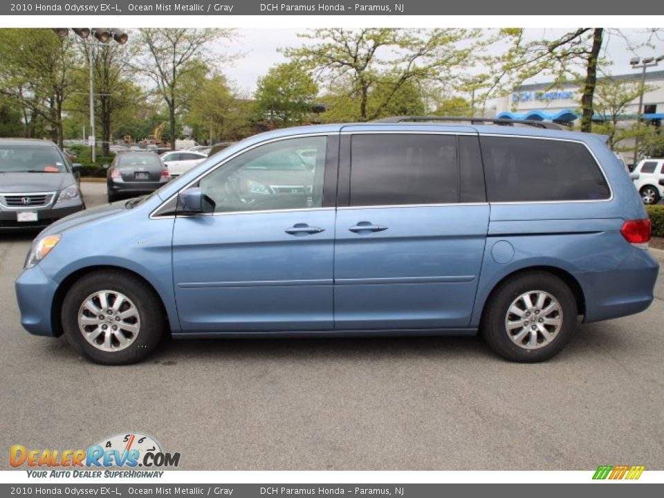 2010 Honda Odyssey EX-L Ocean Mist Metallic / Gray Photo #8