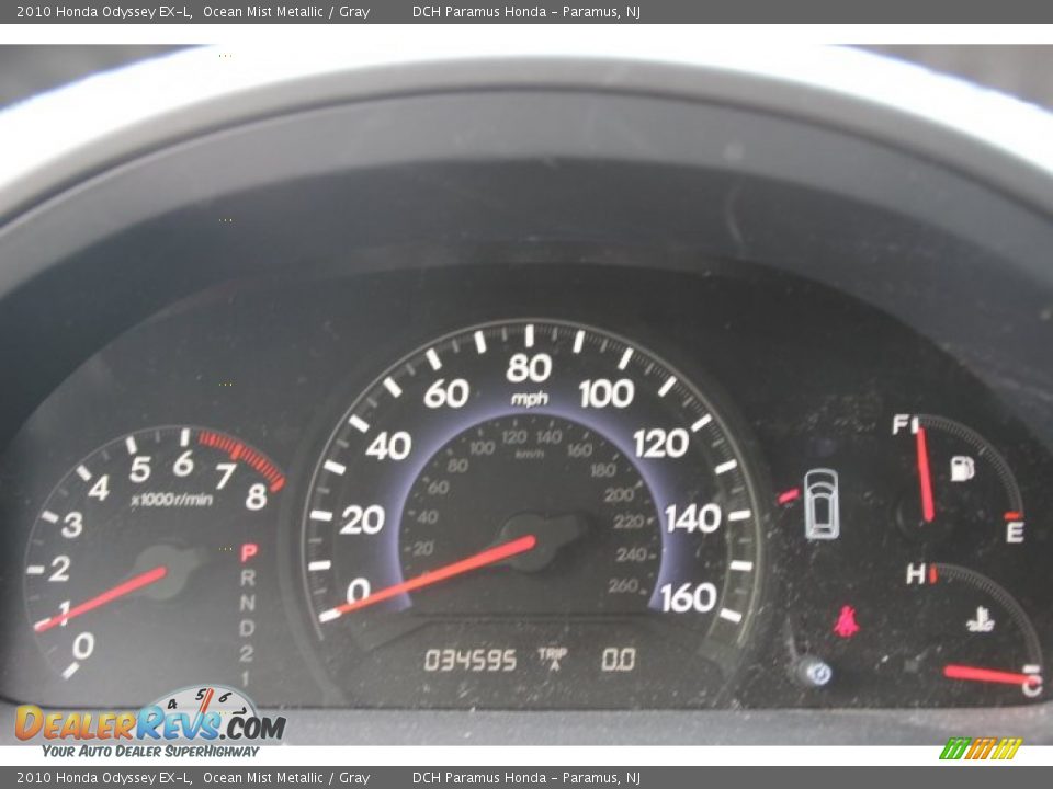 2010 Honda Odyssey EX-L Ocean Mist Metallic / Gray Photo #14