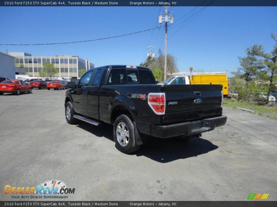 2010 Ford F150 STX SuperCab 4x4 Tuxedo Black / Medium Stone Photo #3
