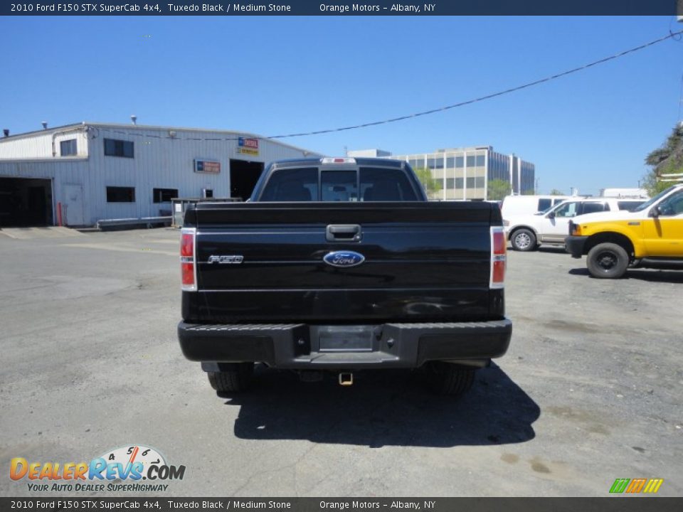 2010 Ford F150 STX SuperCab 4x4 Tuxedo Black / Medium Stone Photo #4