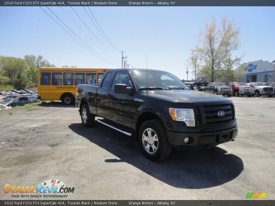 2010 Ford F150 STX SuperCab 4x4 Tuxedo Black / Medium Stone Photo #7