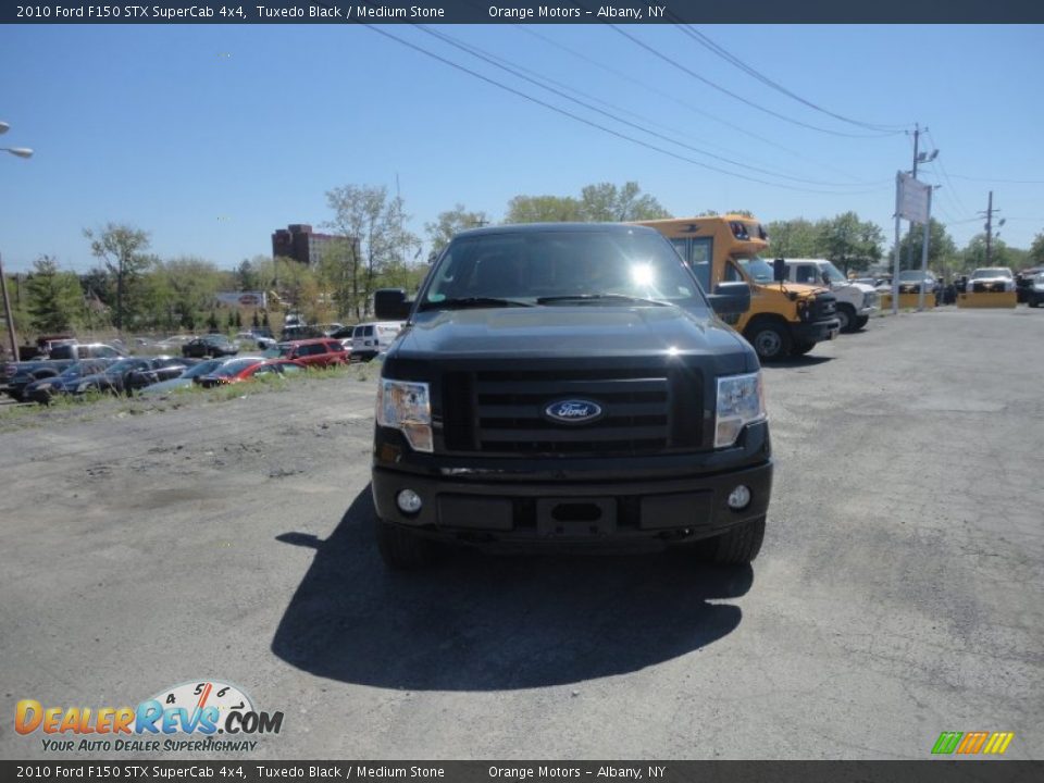 2010 Ford F150 STX SuperCab 4x4 Tuxedo Black / Medium Stone Photo #8