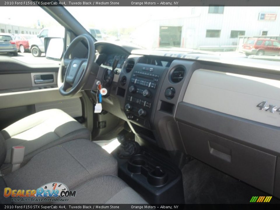 2010 Ford F150 STX SuperCab 4x4 Tuxedo Black / Medium Stone Photo #13