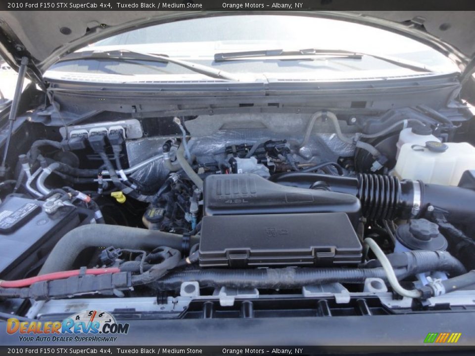2010 Ford F150 STX SuperCab 4x4 Tuxedo Black / Medium Stone Photo #14