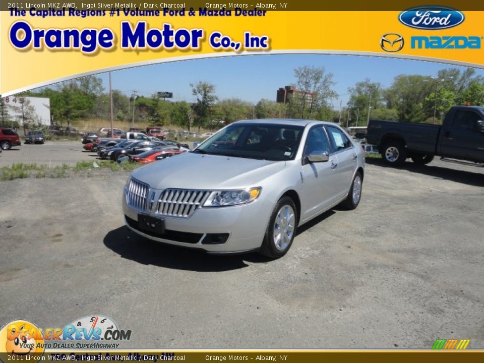 2011 Lincoln MKZ AWD Ingot Silver Metallic / Dark Charcoal Photo #1