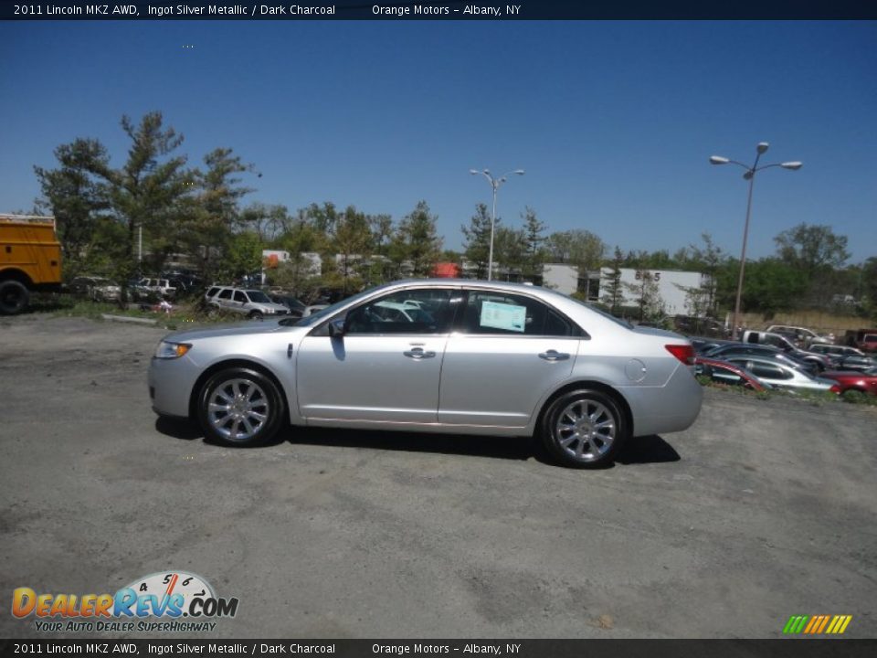 2011 Lincoln MKZ AWD Ingot Silver Metallic / Dark Charcoal Photo #2