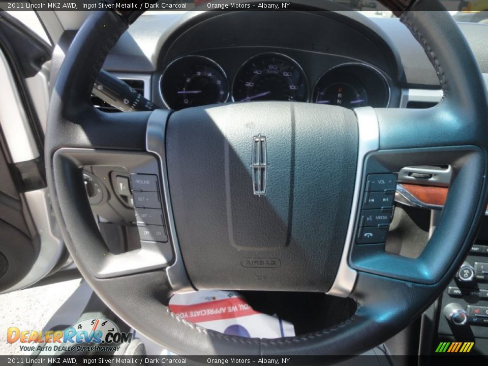 2011 Lincoln MKZ AWD Ingot Silver Metallic / Dark Charcoal Photo #18