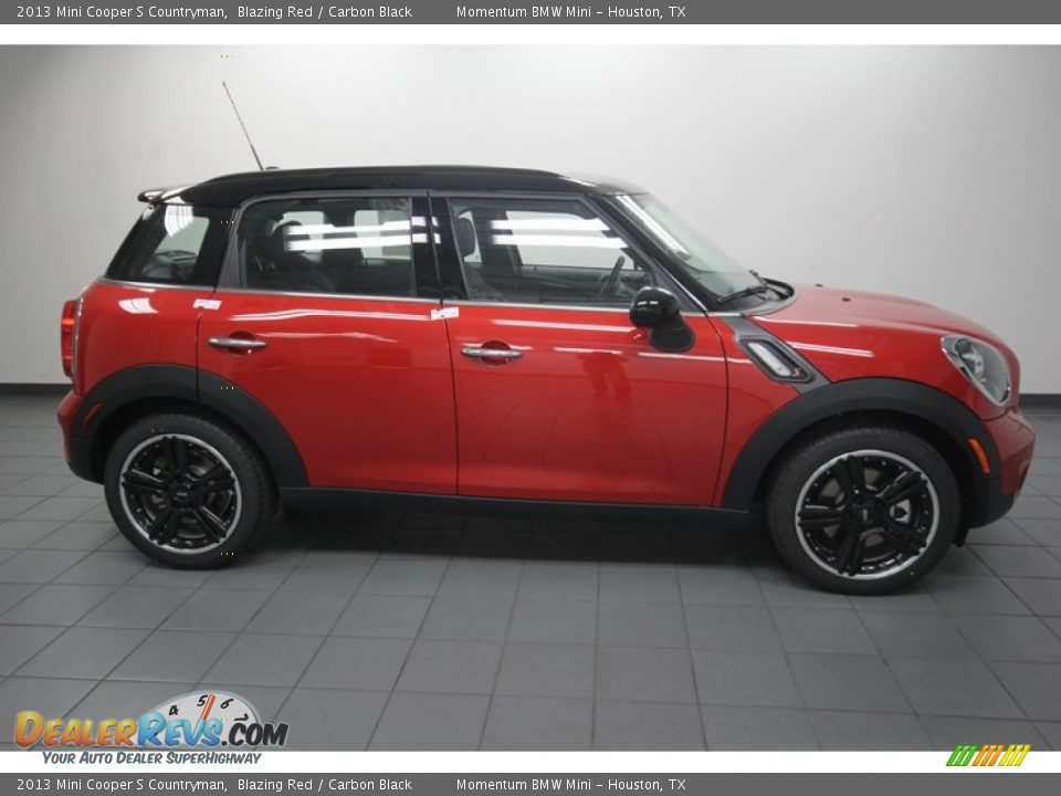 2013 Mini Cooper S Countryman Blazing Red / Carbon Black Photo #2