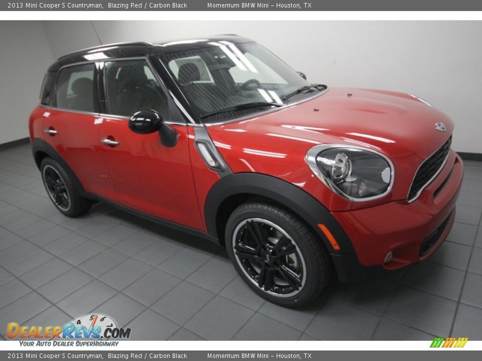 2013 Mini Cooper S Countryman Blazing Red / Carbon Black Photo #6