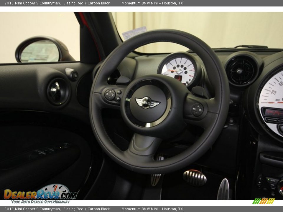 2013 Mini Cooper S Countryman Blazing Red / Carbon Black Photo #28