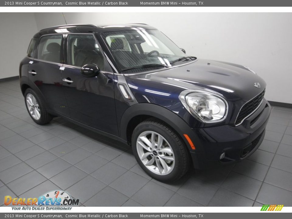 2013 Mini Cooper S Countryman Cosmic Blue Metallic / Carbon Black Photo #6