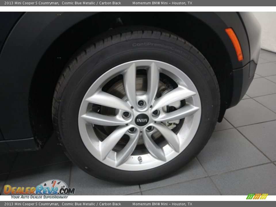 2013 Mini Cooper S Countryman Cosmic Blue Metallic / Carbon Black Photo #7